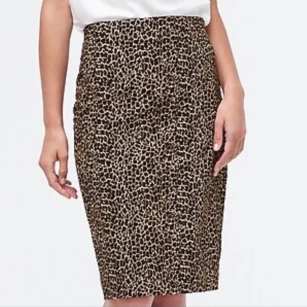 J.Crew NWT Leopard Print Knee Length High Waist Pencil Skirt Size 6